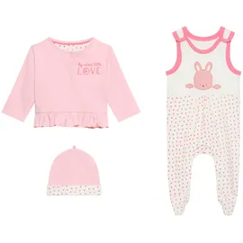 Kidsworld Strampler, Jäckchen & Mütze in rosa-weiß | Gr.: 74/80