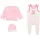 Kidsworld Strampler, Jäckchen & Mütze in rosa-weiß | Gr.: 74/80