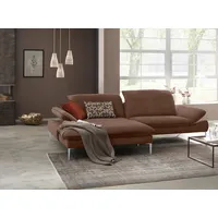 W.Schillig Ecksofa »enjoy&MORE«, mit Sitztiefenverstellung, Füße silber matt, Breite 294 cm braun