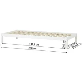 Hoppekids Bett ¦ weiß ¦ Maße (cm): B: 98 H: 30