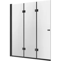 VEVOR Badewannen Duschtür Rahmenlos Dreifach Faltbare Duschglastür 1295x1422mm