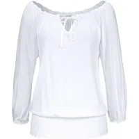 LASCANA Carmenshirt Damen weiß Gr.48/50