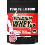 POWERSTAR FOOD PREMIUM WHEY 90 Protein Shake, 850 g Beutel, Strawberry