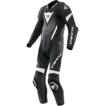 Dainese Laguna Seca 6 1-Teiler Motorrad Lederkombi, schwarz/weiß, 54