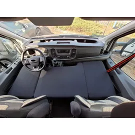 BREMER SITZBEZÜGE Camper-Bett Kinderbett Fahrerhausbett Kompatibel mit Ford Transit Tourneo Custom Nugget 2012 Wohnmobil Zubehör Wohnmobilbett Camping Kaltschaum Matratze Schwarz