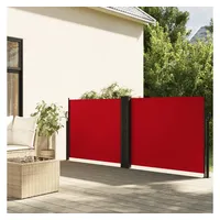 vidaXL Seitenmarkise Ausziehbar Rot 120x1200 cm
