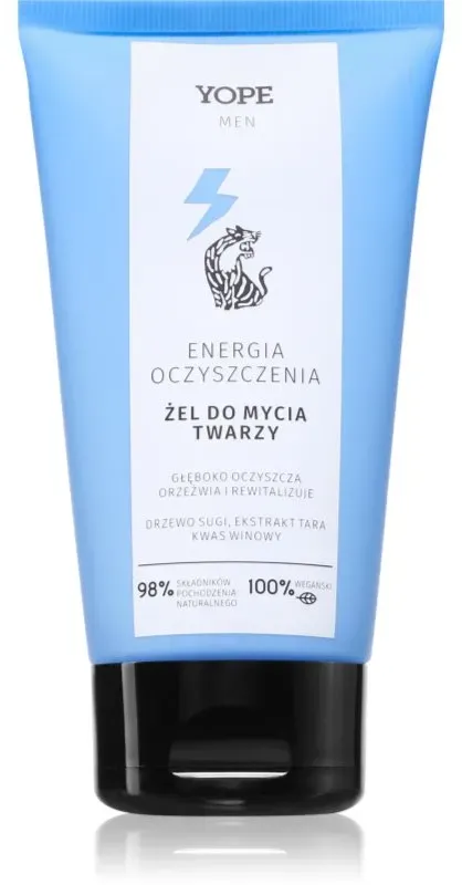 Yope Men Wood feuchtigkeitsspendendes Reinigungsgel für Herren 160 ml