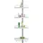 DEUBA Deuba® Teleskop Duschablage ohne Bohren 4 Ablagen 92-306 cm höhenverstellbar Edelstahl silber Duschregal Teleskopregal Bad Regal Eckregal Duschkorb