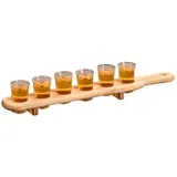 KESPER Schnapsglasträger, 7-teilig, 68281 = 1 Set = 1 Schnapsglasträger inkl. 6 Gläser