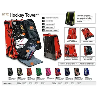 Grit Scooter Eishockey Tasche Grit HTFX Hockey Tower Junior 33'' Farbe Boston