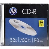 HP CD-R 80min/700MB, 52x, 10er Slimcase