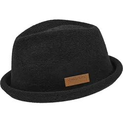 Sonnenhut CHILLOUTS "Tocoa Hat", Damen, Gr. L/XL, schwarz, Feinstrick, Kunstfaser, unifarben, modisch, Hüte, mit verstellbarem Hutband, perfekt für unterwegs