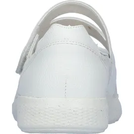 WALDLÄUFER M-IRA Soft Riemchenballerina Slipper, Komfortschuh, Orthotritt-Funktion, Spezialweite M silberfarben|weiß 40 EU (6,5 UK)