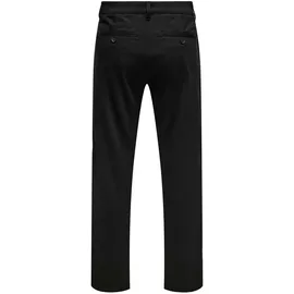 Only & Sons "ONSMARK REGULAR 0209 PANT", Herren, Gr. 34, Länge 32, schwarz, Web, Obermaterial: 64% Viskose, 31% Polyester, 5% Elasthan, unifarben, regular fit normal, Hosen Stoffhose