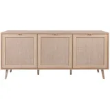 Finori Sideboard Sonoma Eiche, Kunststoff, Eiche, 3 Fächer, 150x71x40 cm