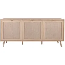 Finori Sideboard Sonoma Eiche, Kunststoff, Eiche, 3 Fächer, 150x71x40 cm