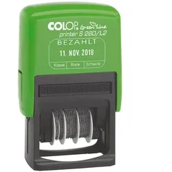 COLOP Printer S 260/L2 Green Line, Selbstfärbestempel, Text/Datumsstempel, 24 x