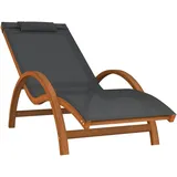 vidaXL 363470 Gartenstuhl Lounge Gepolsterter Sitz Textil, Holz Grau
