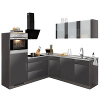 wiho Küchen Winkelküche »Cali«, ohne E-Geräte, Stellbreite 210 x 220 cm grau