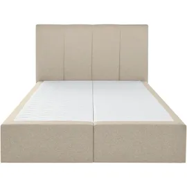 Home Affaire Boxbett HOME AFFAIRE "Fidan", beige (beige, creme), B:154cm L:210cm, Komplettbetten, Boxspringbett, wahlweise mit Bettkasten, in H2, H3 & H4 erhältilich