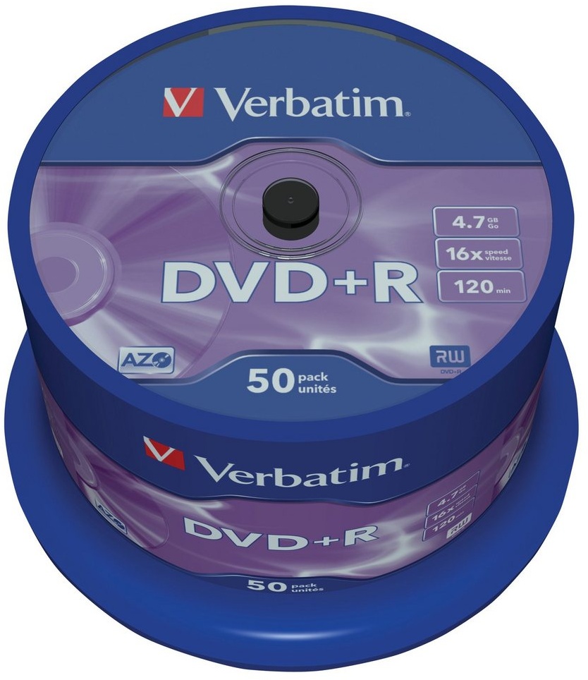 Produktbild Verbatim DVD-Rohling Verbatim DVD+R 50er Spindel 16x