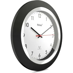 Mebus 19451 Wanduhr Digitale Wanduhr Rund Schwarz, Weiß