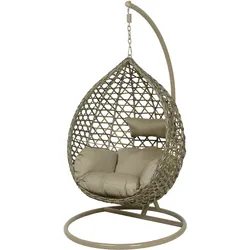Kaemingk Montreal Ei-Stuhl wicker Hängesessel braungrau