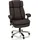 HJH Office XXL Drehstuhl BUILDER XXL I Bürostuhl gepolstert bis 180 kg belastbar mit Armlehnen (höhenverstellbar) Kunstleder für Büro, Zuhause - Braun