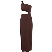 lscn by lascana One-Shoulder-Kleid Kleid unifarben dunkelbraun 42