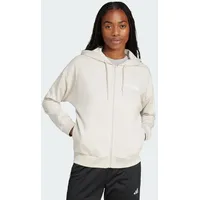 Adidas Essentials Linear French Terry Kapuzenjacke beige|WEISS XL