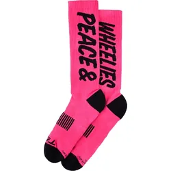 Troy Lee Designs Peace & Wheelies Perfomance Socken, schwarz-pink, Größe S M für Männer