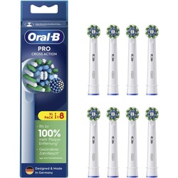 Oral-B Aufsteckbürsten Pro CrossAction 8er - Aufsteckbürsten - weiß weiß