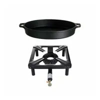 ALLGRILL Hockerkocher-Set mit Gusspfanne Ø 40 cm