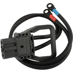 Q-Batteries Dose Euro Din 160A Kupplung 35mm2 grau (mit Endableiter 1000mm) Griff fest mit Gehäuse verbunden, nicht geschraubt!