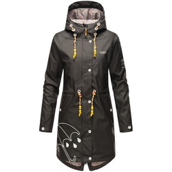 NAVAHOO Damen Funktions Jacke Regen Mantel Outdoor Parka Wasserdicht mit Kapuze Dancing Umbrella