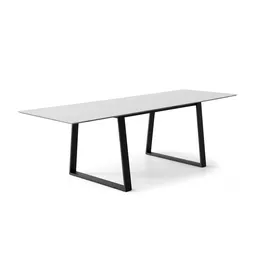 Hammel Furniture Meza Designtisch mit Auszugsfunktion 165 x 73,5 cm Weiß/Schwarz