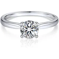 LuxusKollektion Verlobungsring Verlobungsring Damen 1-2 Karat Moissainte Solitär 925 Silber D silberfarben