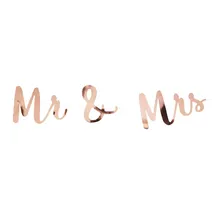 Oblique Unique Mr & Mrs Girlande 1,5 m Gold/Roségold