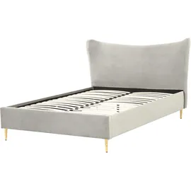 Beliani Chaleix 140 x 200 cm H2 Hellgrau/Gold