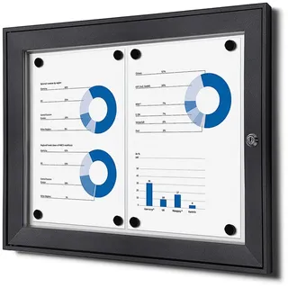 Showdown® Displays Schaukasten grau 2x DIN A4 52,1 x 2,3 x 38,8 cm, 1 St.