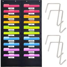 Hippo Creation Heavy Duty Storage Pocket Chart Organizer schwarz 20 St.