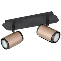 Trio Strahler Schwarz, Braun, - BHT 30x16x12 cm