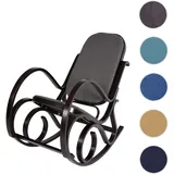 Mendler Schaukelstuhl M41 Stoff/Textil 55 x 90 x 55 cm anthrazit-grau