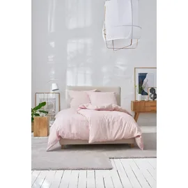 Esprit Bettwäsche »Harp Stripe«, (2 tlg.), in Renforce Qualität, 100% Baumwolle (BCI Better Cotton Initiative), Bett- und Kopfkissenbezug mit Reißverschluss, Winter- und Sommerbettwäsche, rosa