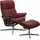 Stressless Relaxsessel STRESSLESS "Mayfair", rot (cherry paloma), B:92cm H:103cm T:79cm, Leder PALOMA: PALOMA ist ein durchgefärbtes Semianilin-Möbelleder mit natürlicher Narbung., Sessel, Relaxsessel, mit Hocker, mit Cross Base, Größe S, M & L, Holzakzent Wenge
