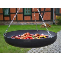 COOK KING Holzkohlegrill Wok/Pfanne 70 cm Grillpfanne, Grill, Grill schwarz