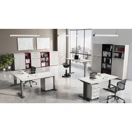 Germania Agenda Aktenschrank 80 x 40 x 197 cm grau