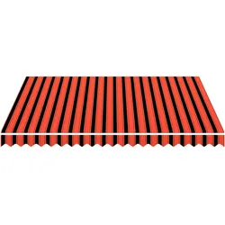 vidaXL Markisenbespannung Canvas Orange & Braun 300x250 cm