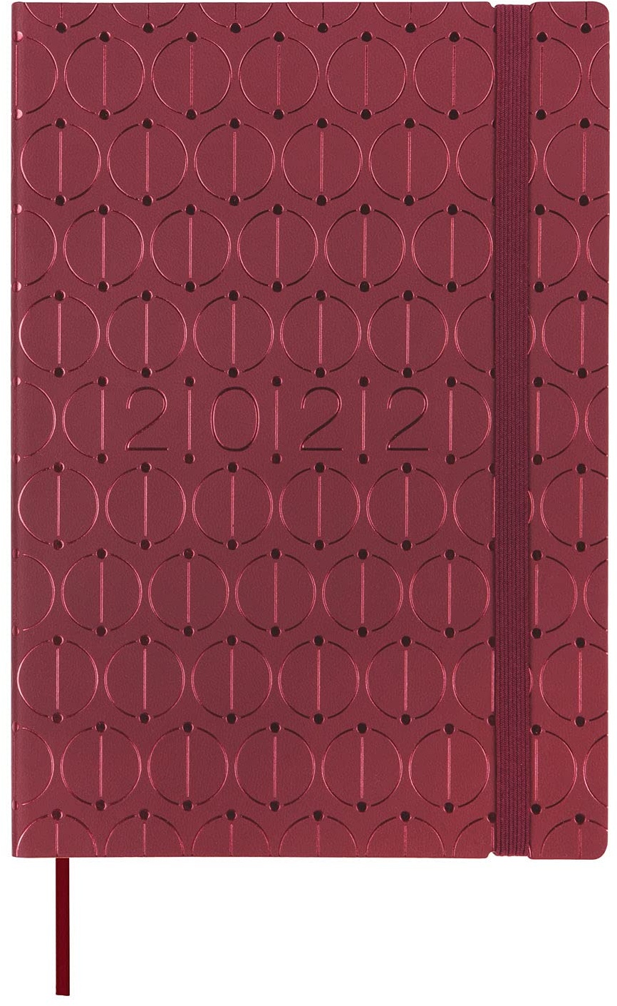 Finocam - Kalender 2022, 1 Tag, von Januar 2022 bis Dezember 2022 (12 Monate) Y10 - 140 x 204 mm Dynamic Casual Bordeaux Katalanisch