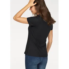 FRUIT OF THE LOOM "Lady-Fit Premium Polo", Damen, Gr. XXL (44), schwarz, Piqué, Obermaterial: 100% Baumwolle, unifarben, Basic, sehr figurbetont hüftbedeckend, Rundhals, Rippstrickbündchen, Shirts, Sommershirt, unifarben, aus reiner Baumwolle